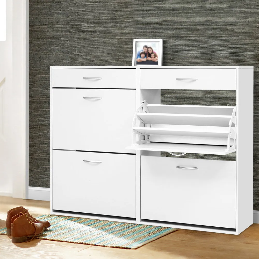 36-Pair Adjustable Shoe Cabinet with Drawers - Artiss