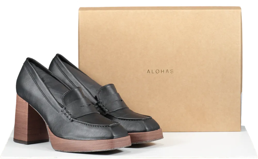 alohas Black Busy Corn Shoe UK 6 EU 39 👠