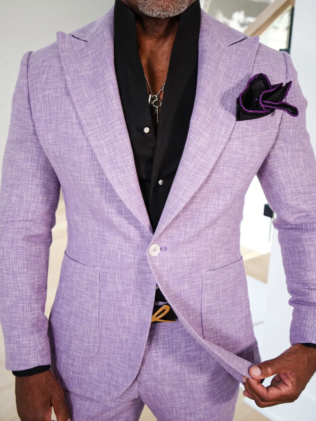 Amethyst Lino Tweed Jacket @ The Vault