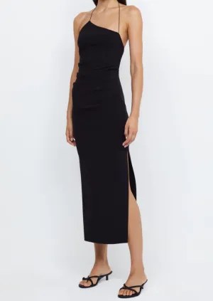 Andy Asym Midi Dress - Black