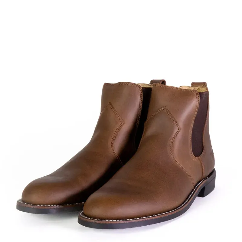 Aurora Round Toe Boot - Brown Pullup