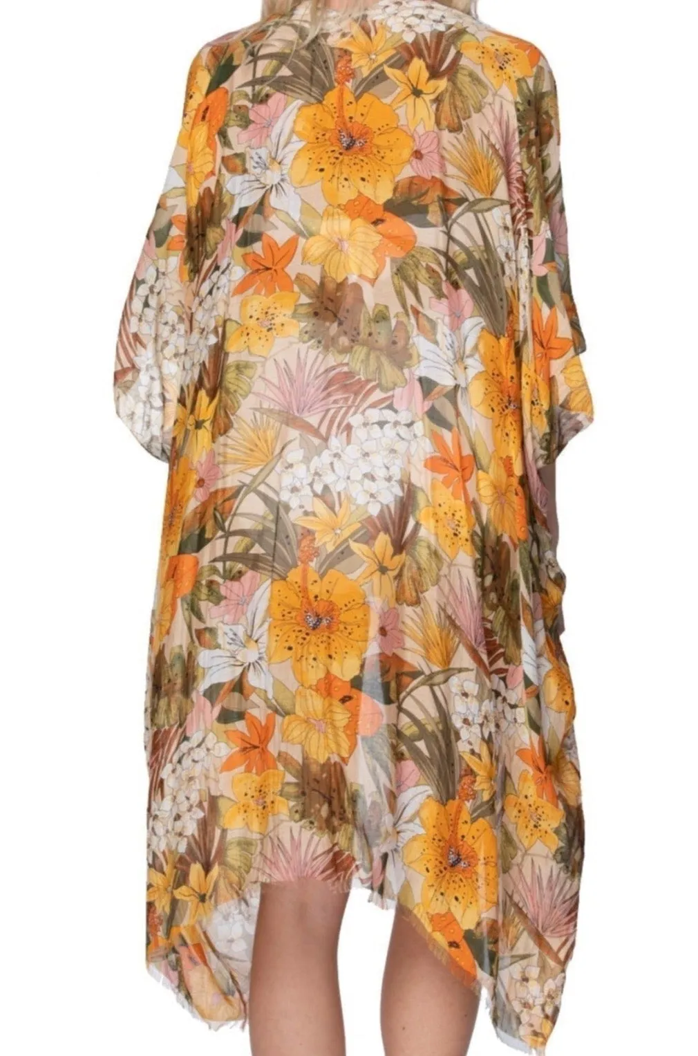 Beautiful Day Print Coverup Kimono Wrap