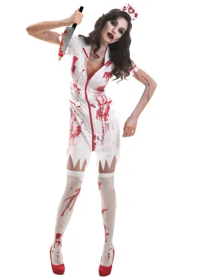 Bloody Zombie Nurse Womens Plus Size Halloween Costume