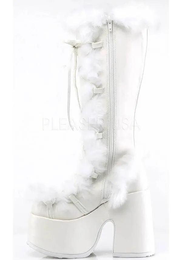 CAMEL-311 [White] | PLATFORM BOOTS [PREORDER]