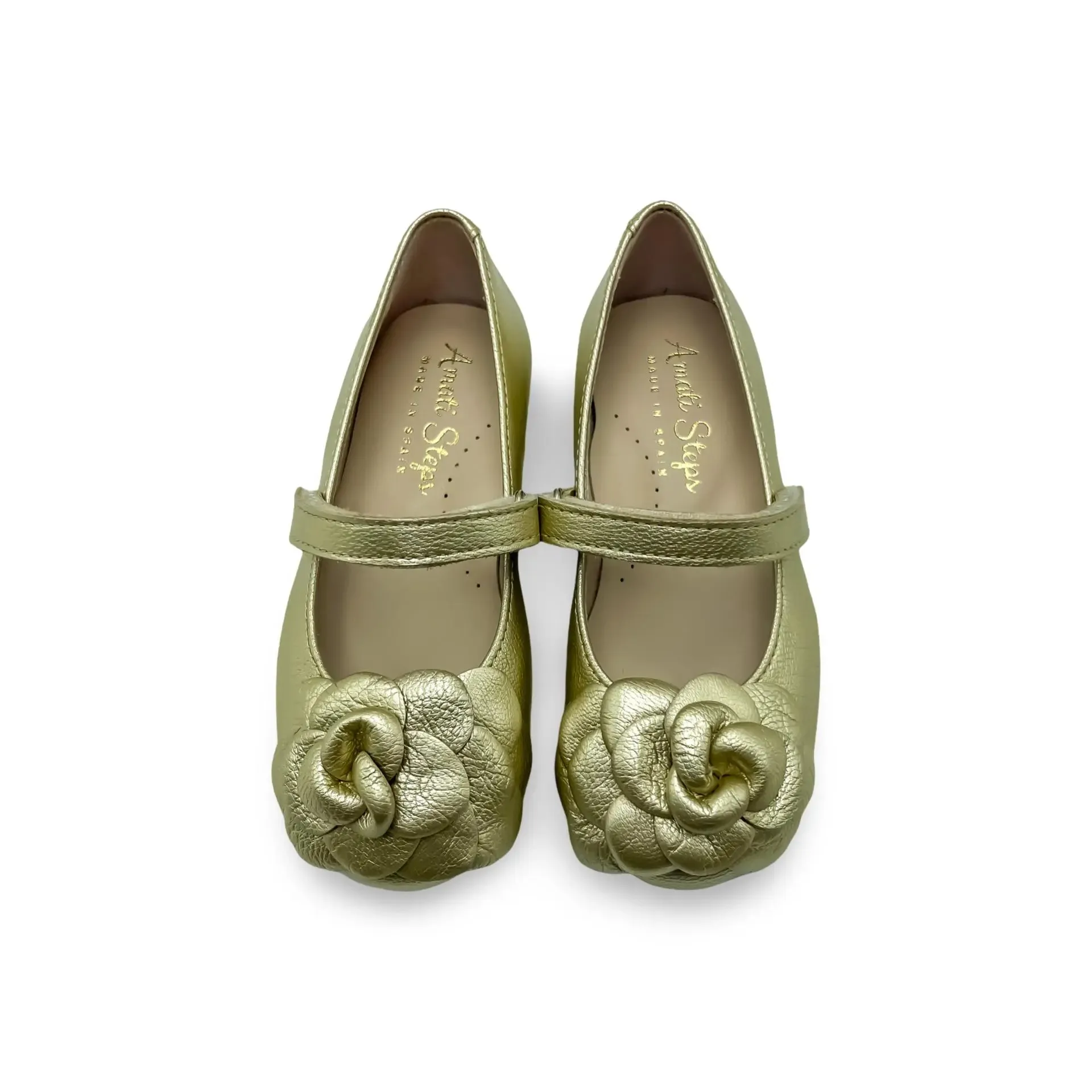 Camille- Gold Leather Mary Jane Shoes