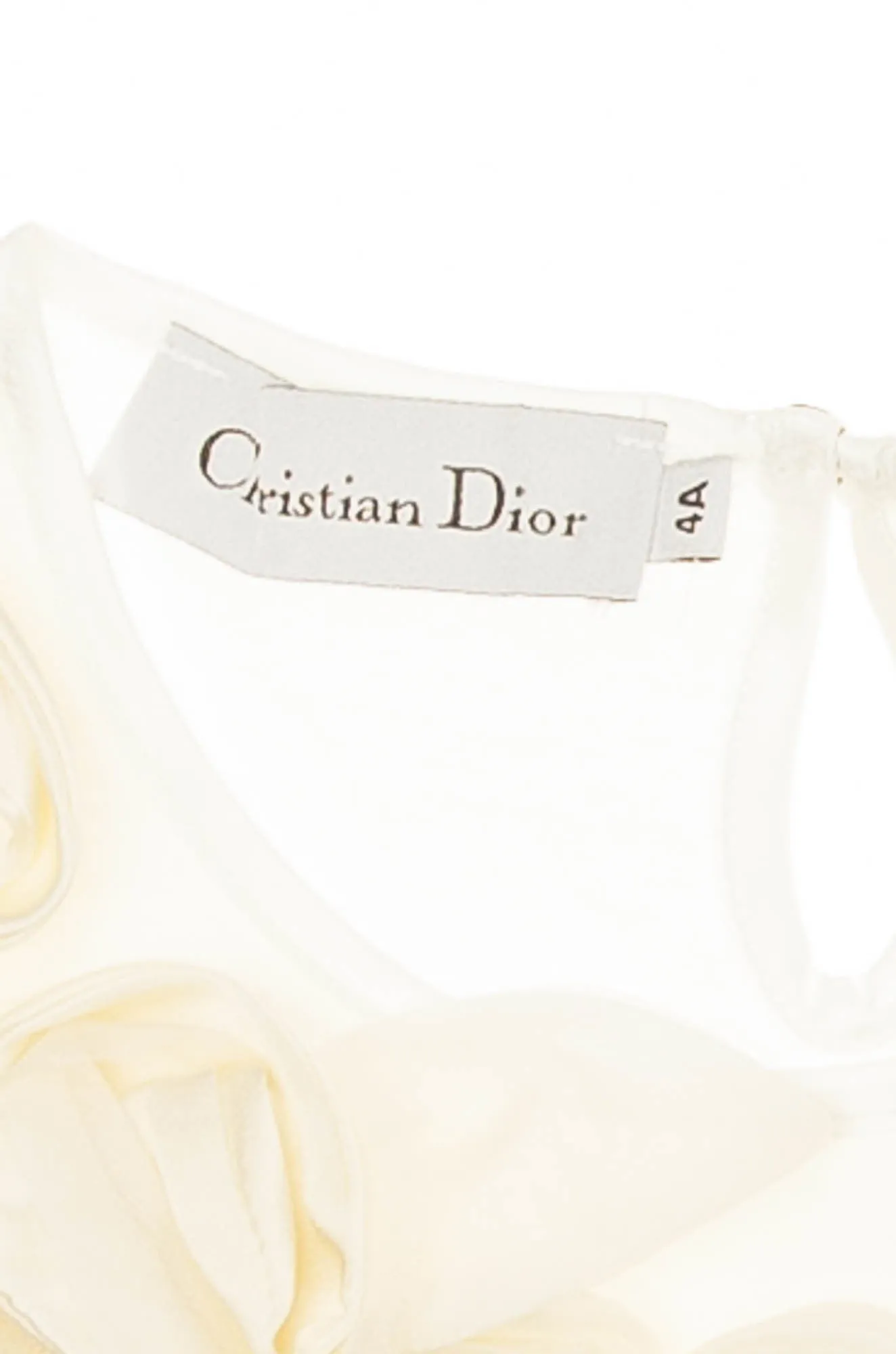 Christian Dior - Short Sleeve White Shirt with Flowers - 4A