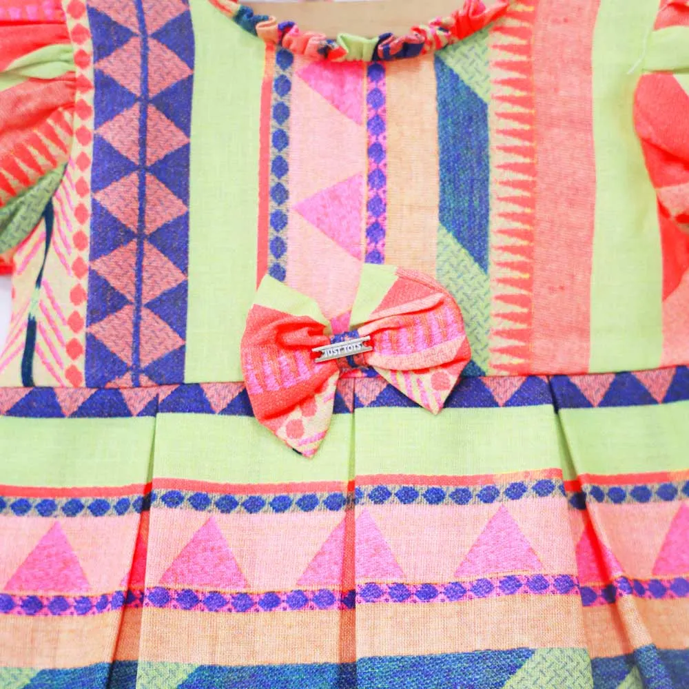 Colorful Box Pleated Dress