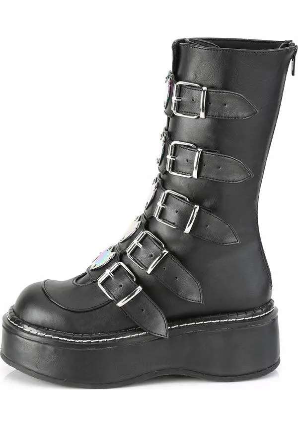 EMILY-330 [Black] | PLATFORM BOOTS [PREORDER]