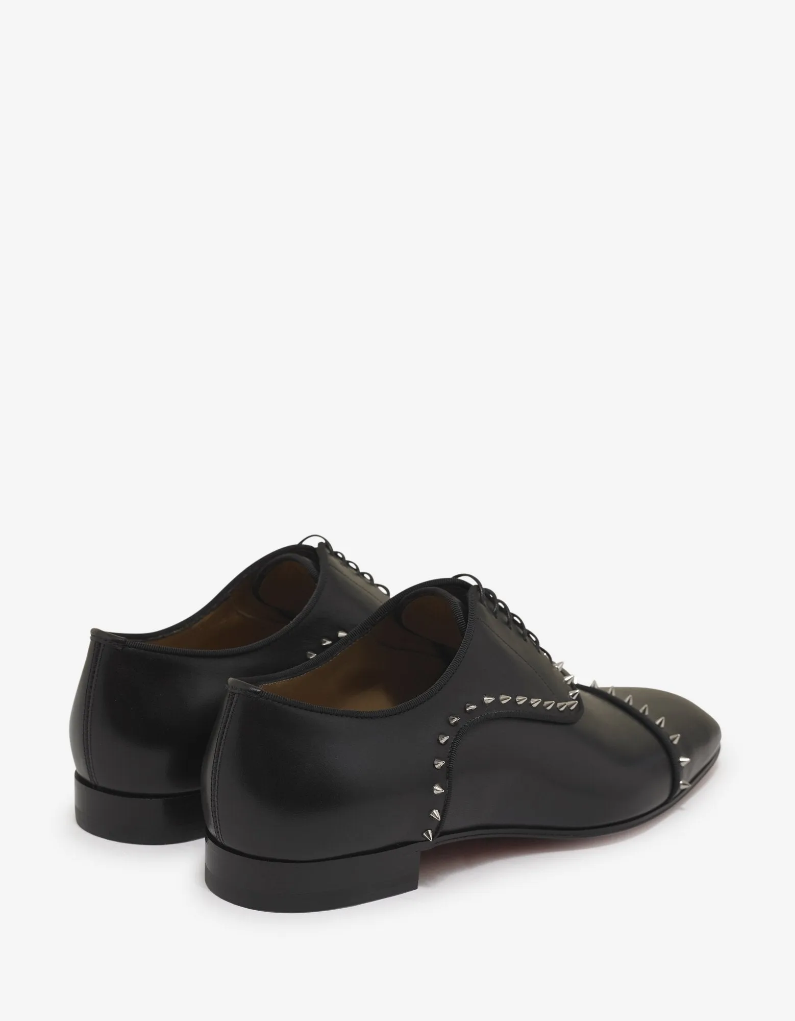 Eton Flat Black Leather Oxford Shoes