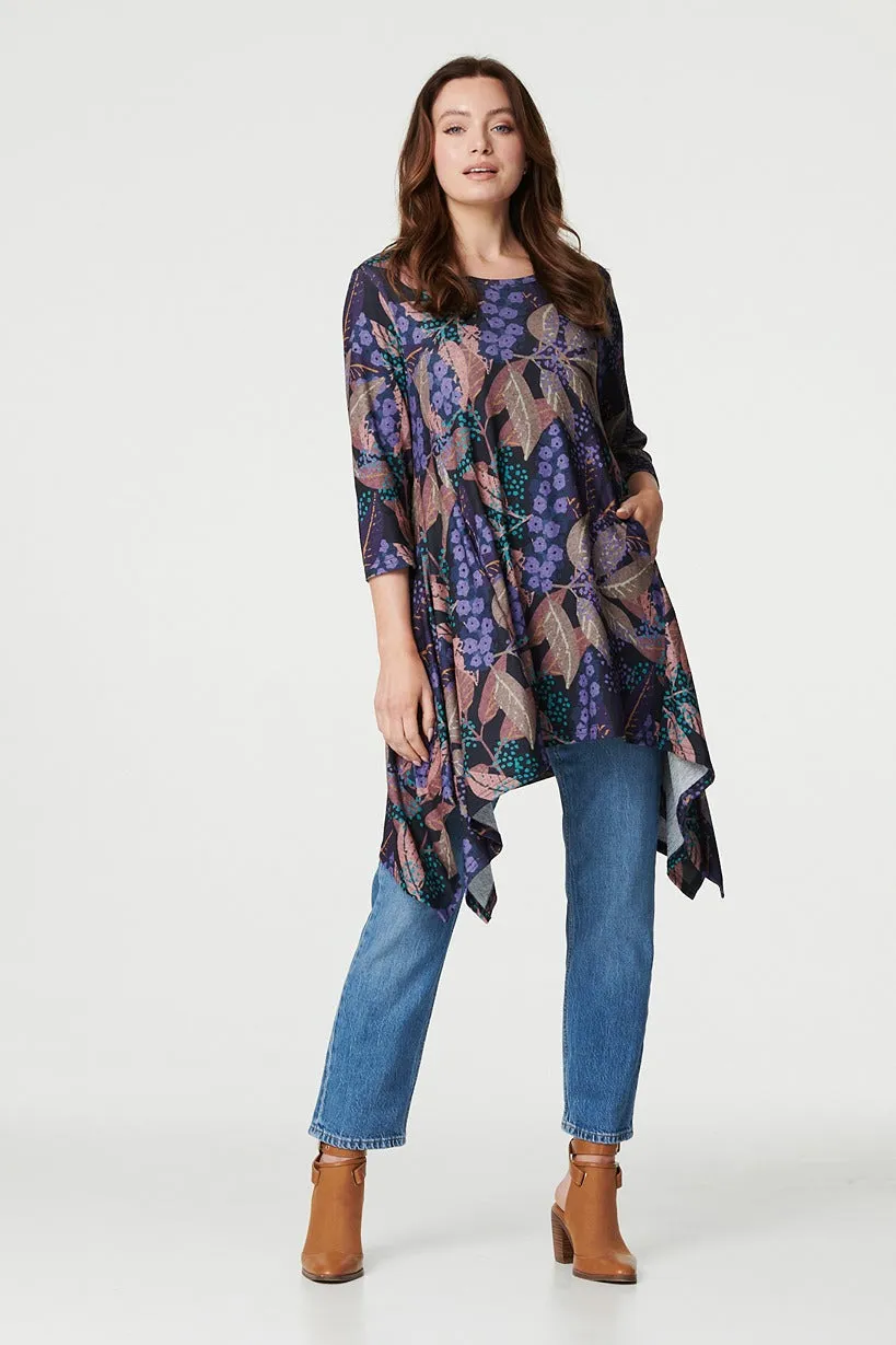 Floral Asymmetric Hem Dress