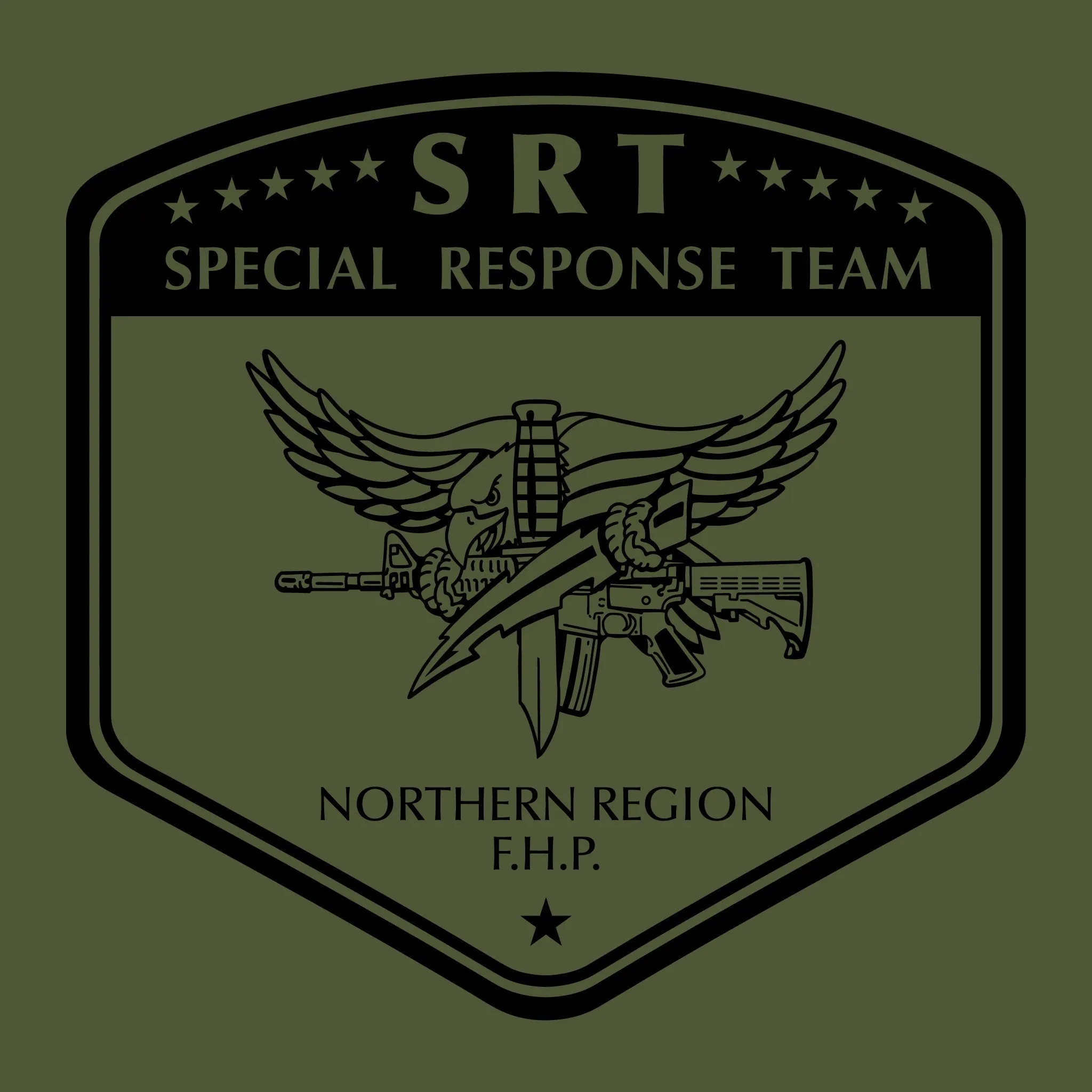 [FLORIDA HIGHWAY PATROL] SRT Utility Shirt [GRN/BLK]