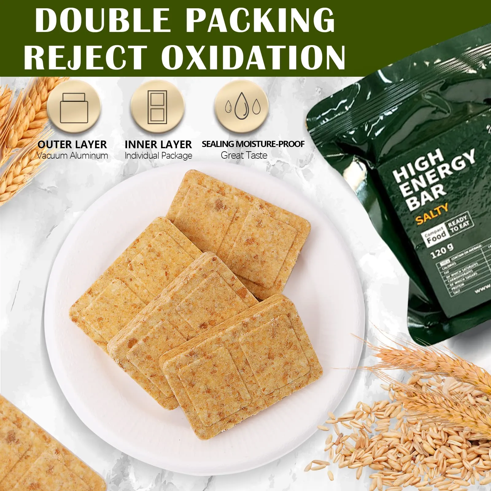 High Energy Ration Bars - Lightly Salted (2 Pack)