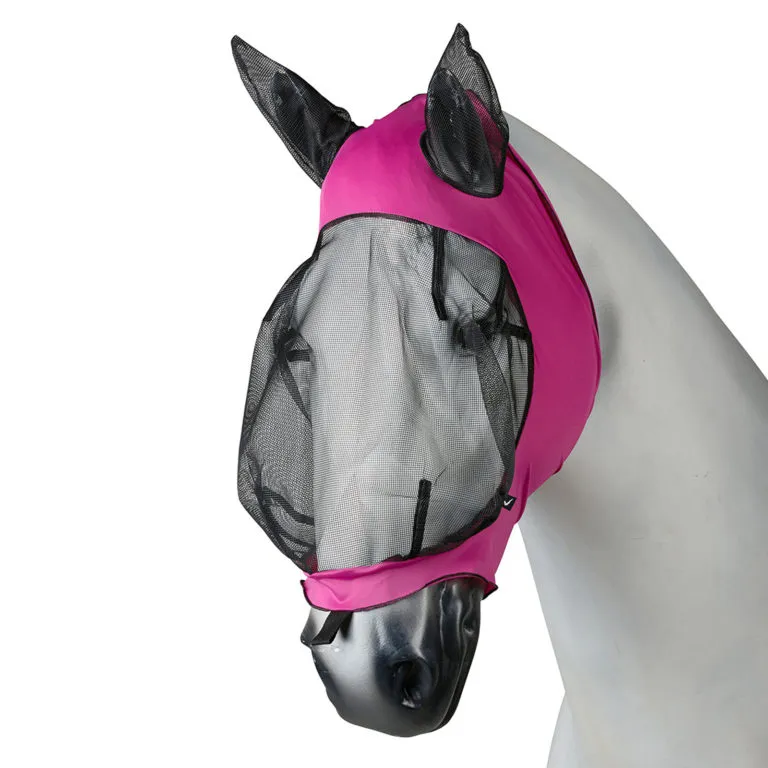 Horze Stretch Lycra Fly Mask (Pink)