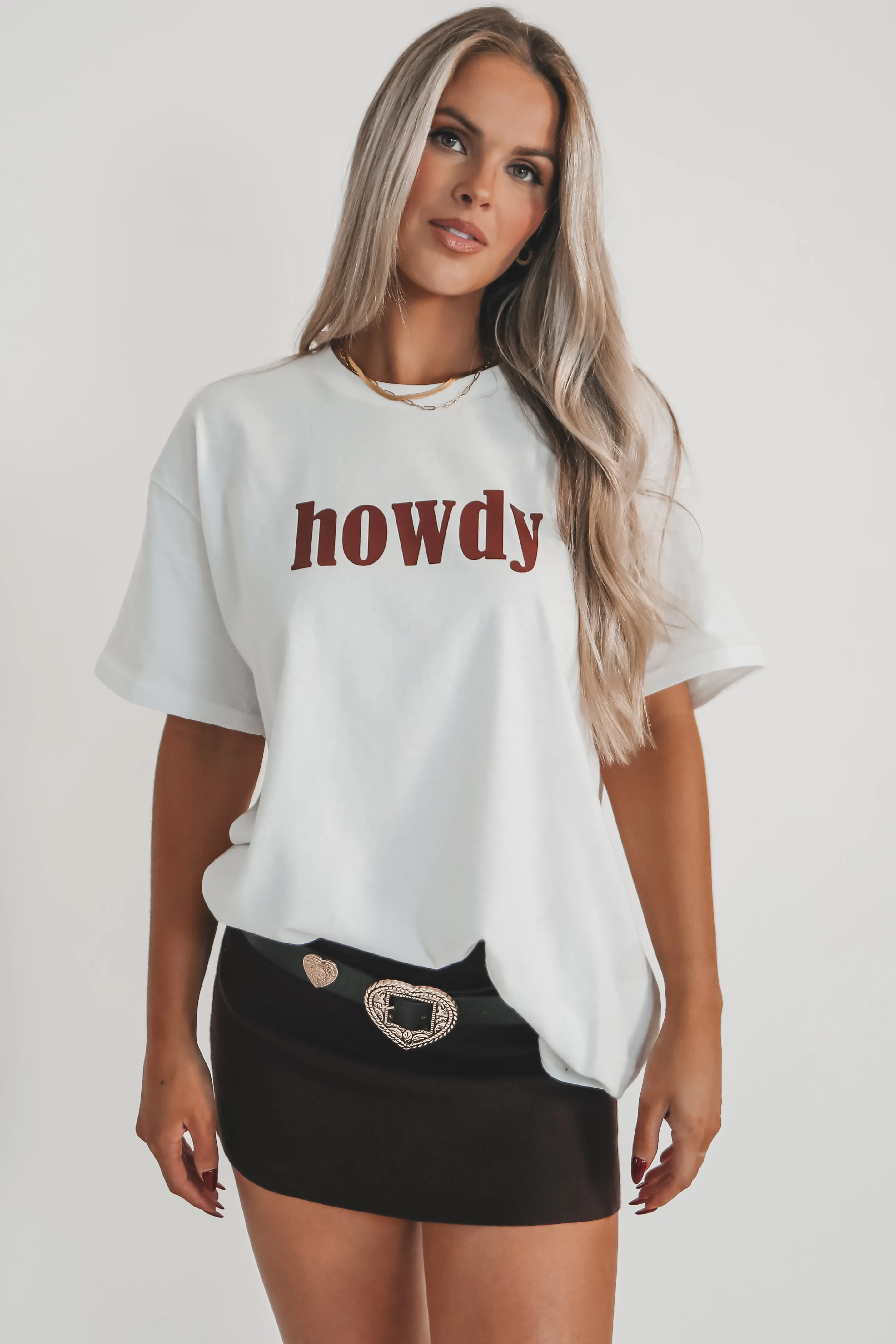 Howdy White Graphic Tee