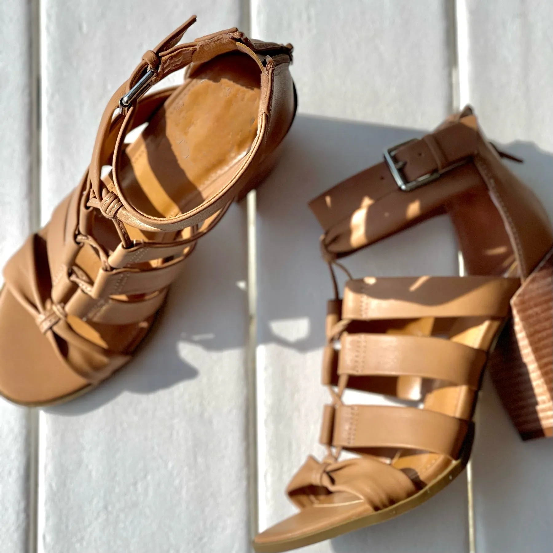 In a Haze Latte Gladiator Open Toe Sandal