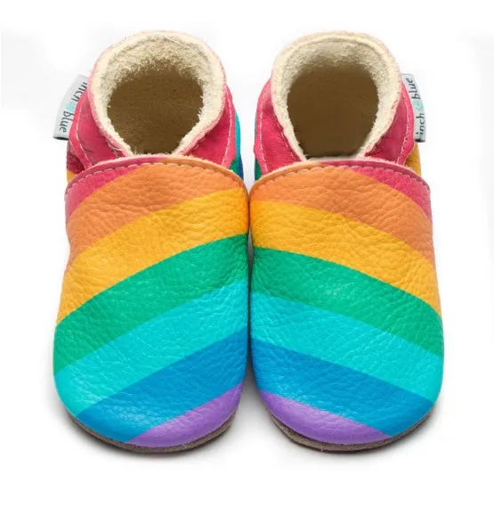 Inch Blue Shoes Rainbow Stripes