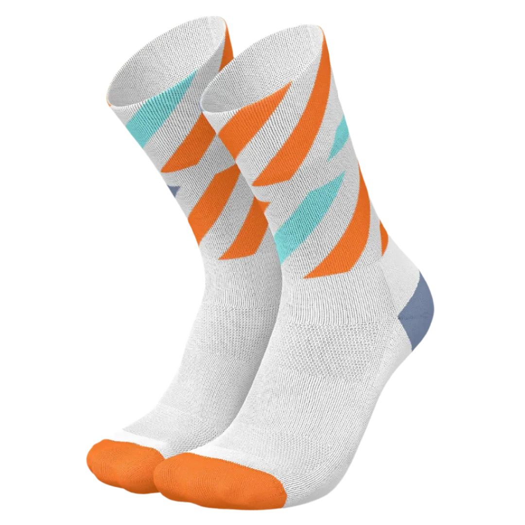 Incylence - Running Platforms Long Sock - White Orange