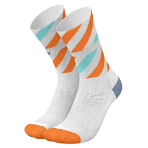 Incylence - Running Platforms Long Sock - White Orange