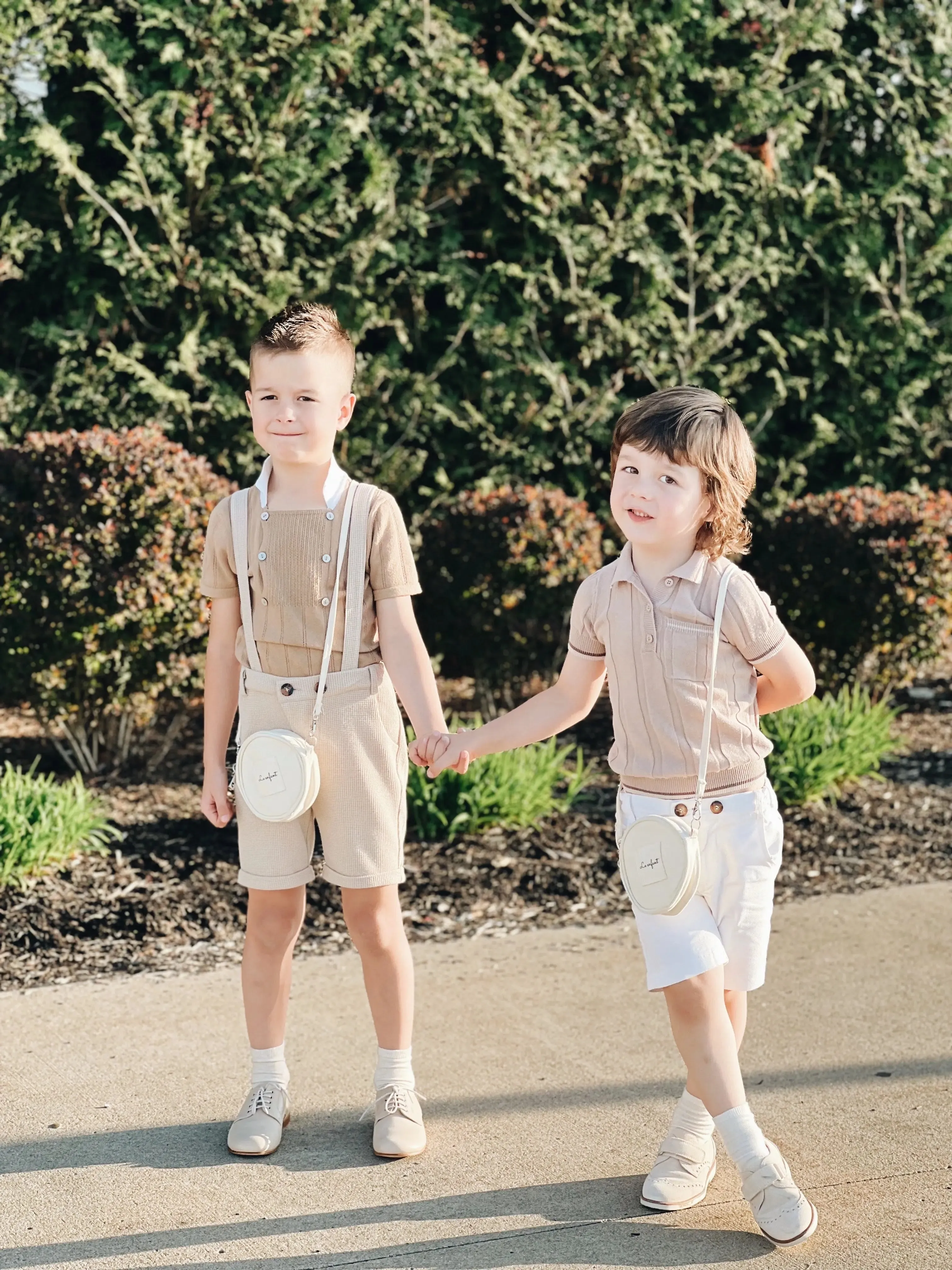 Jacob- Beige Leather Boy Oxford Shoes