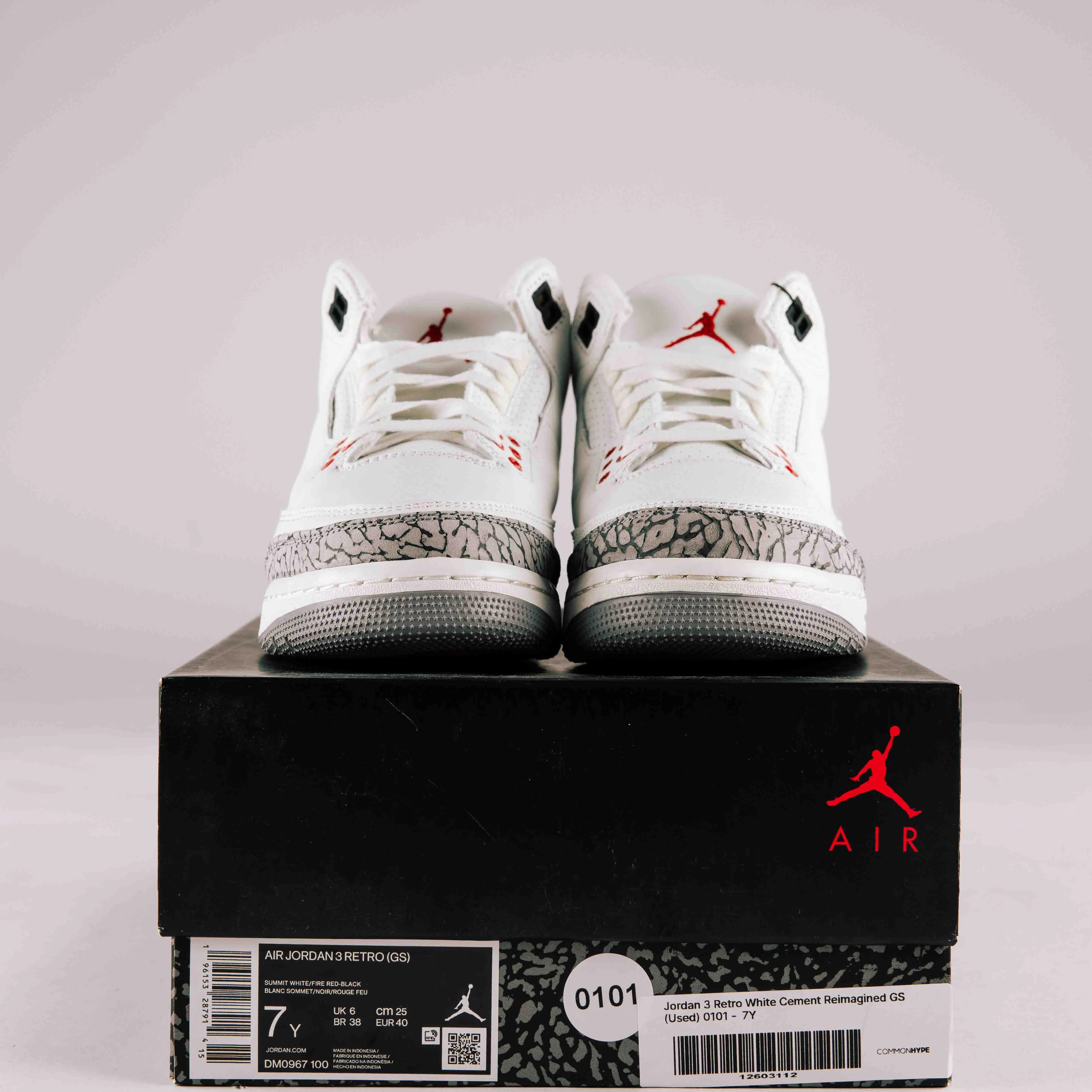 Jordan 3 Retro White Cement Reimagined GS (Used) 0101