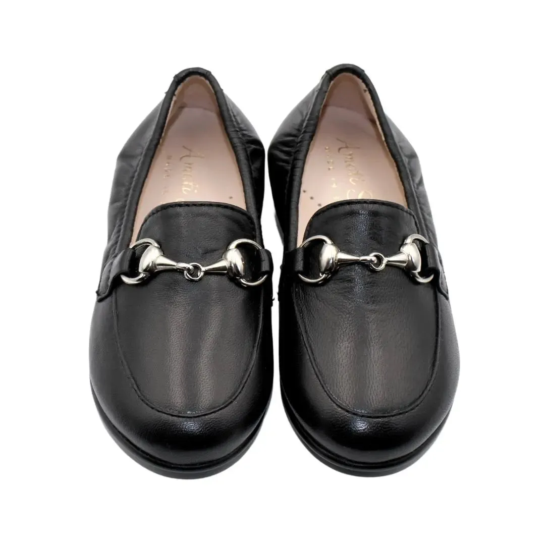 Julian- Black Leather Loafer Shoes