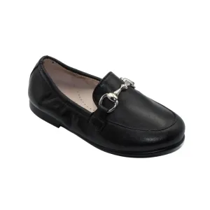 Julian- Black Leather Loafer Shoes