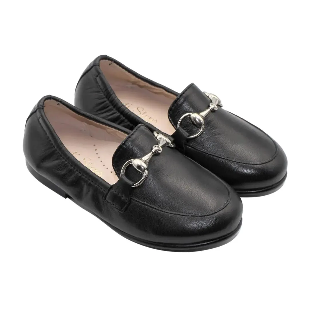 Julian- Black Leather Loafer Shoes