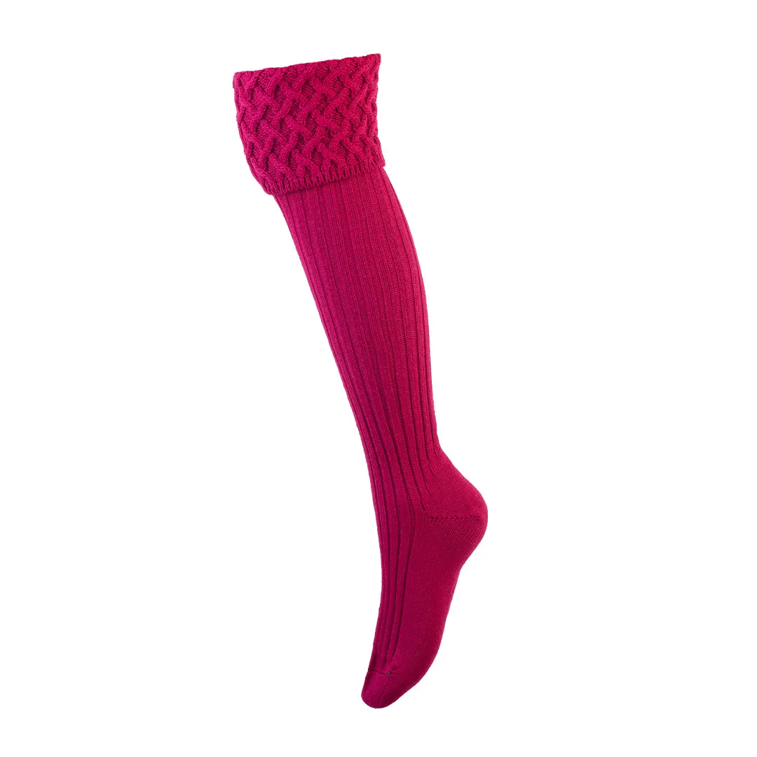 Lady Rannoch Socks - Fuchsia by House of Cheviot