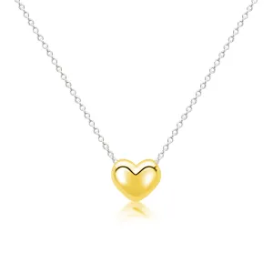 Mega Puff Heart Necklace - Yellow Gold