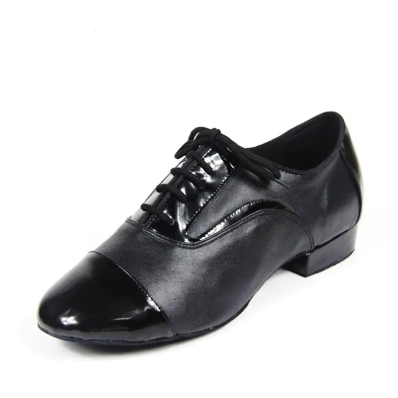 Premium Mens Genuine Leather Ballroom/Latin Dance Shoes with Heels