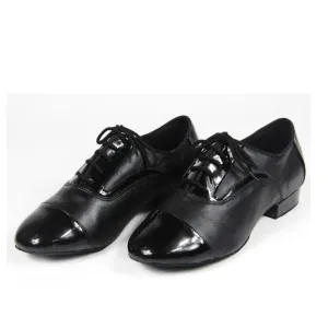 Premium Mens Genuine Leather Ballroom/Latin Dance Shoes with Heels