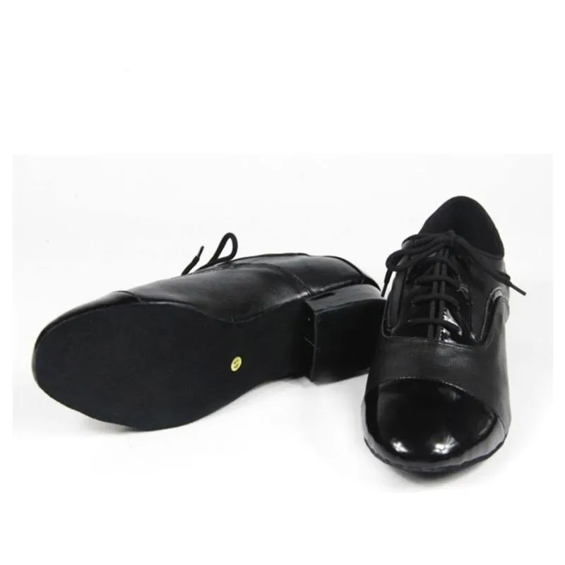 Premium Mens Genuine Leather Ballroom/Latin Dance Shoes with Heels