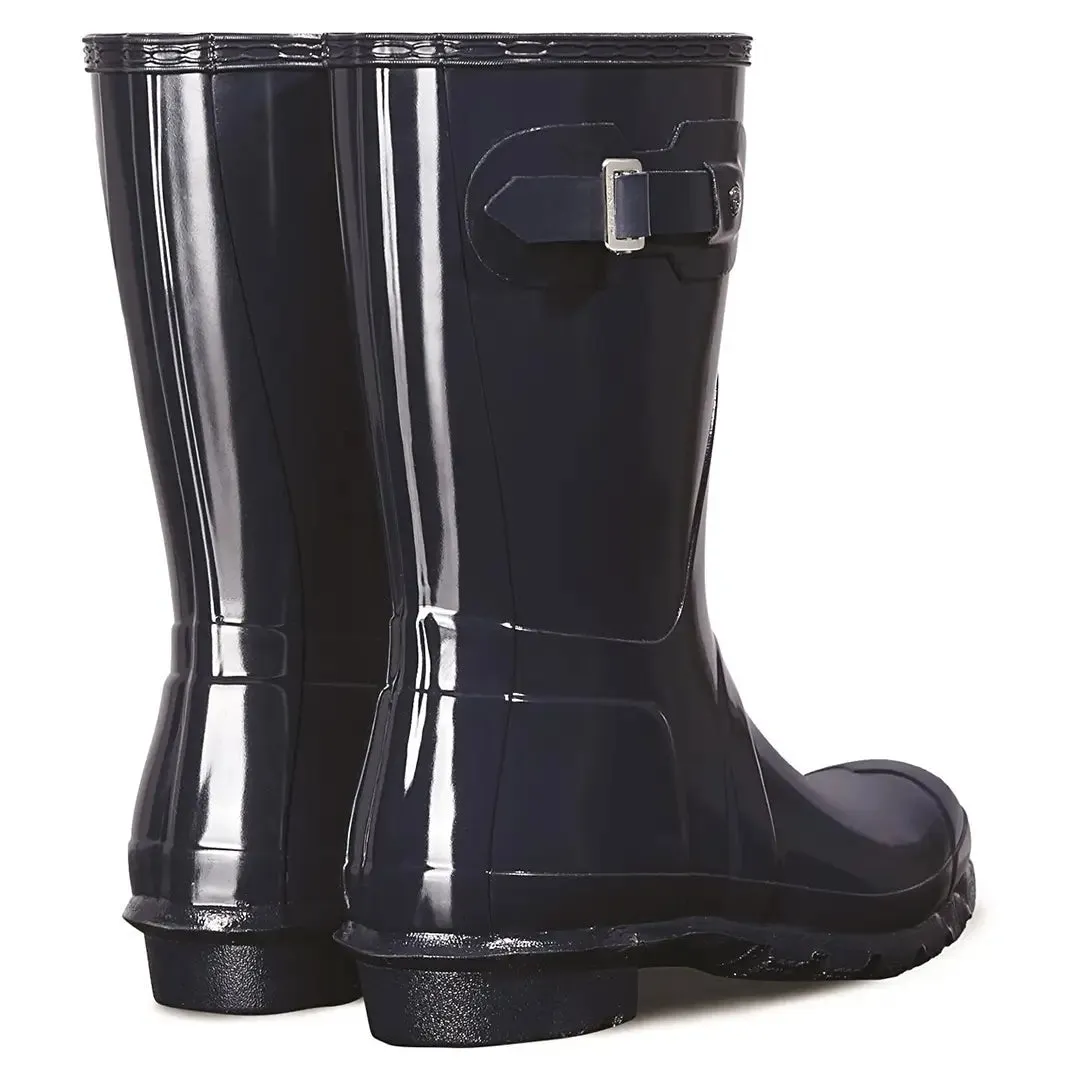 Original Short Gloss Wellington Boots - Navy by Hunter