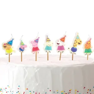 Peppa Pig Birthday Cake Candles x 7