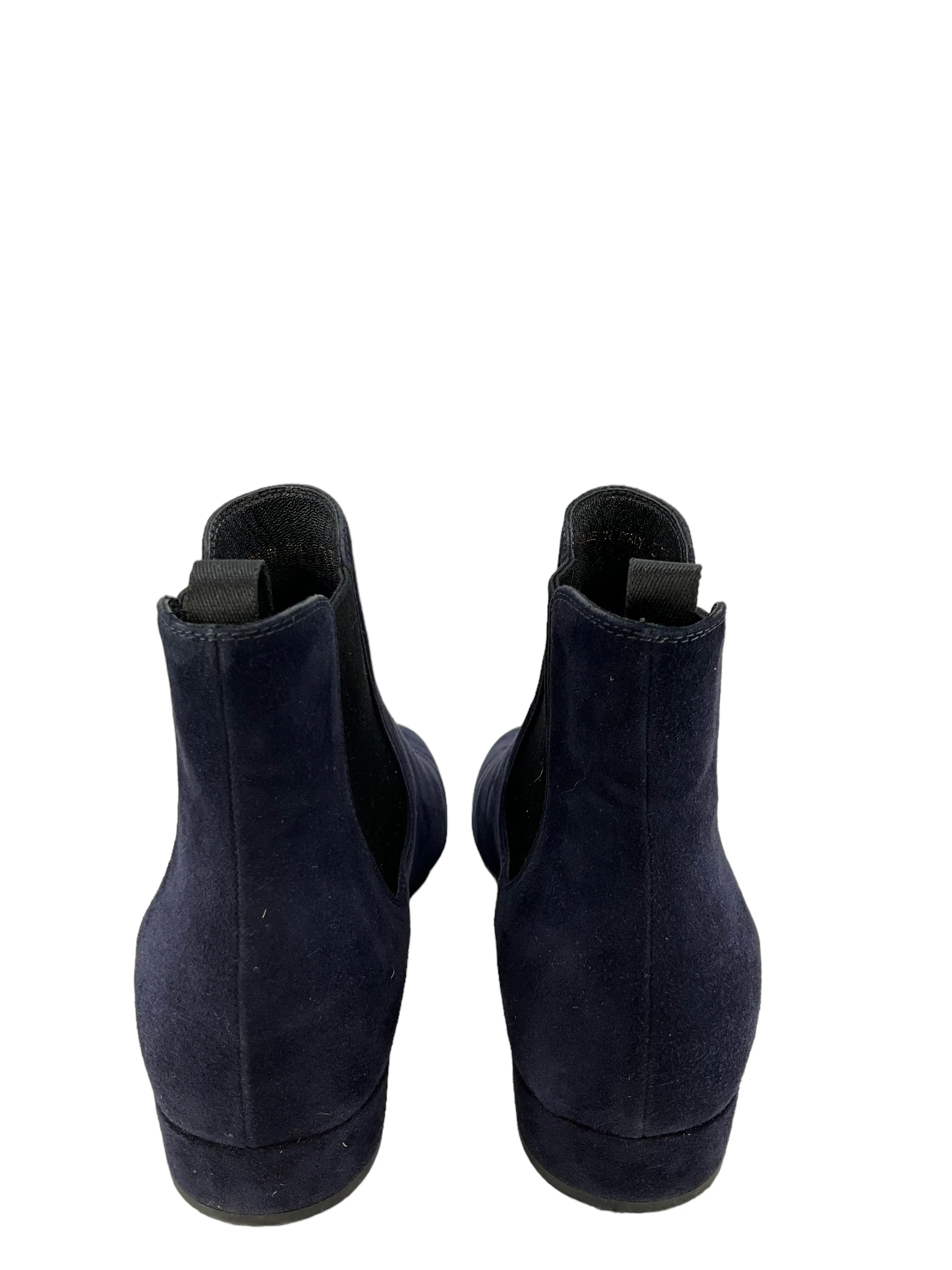 Prada Dark Blue Suede Chelsea Boots Size 7.5