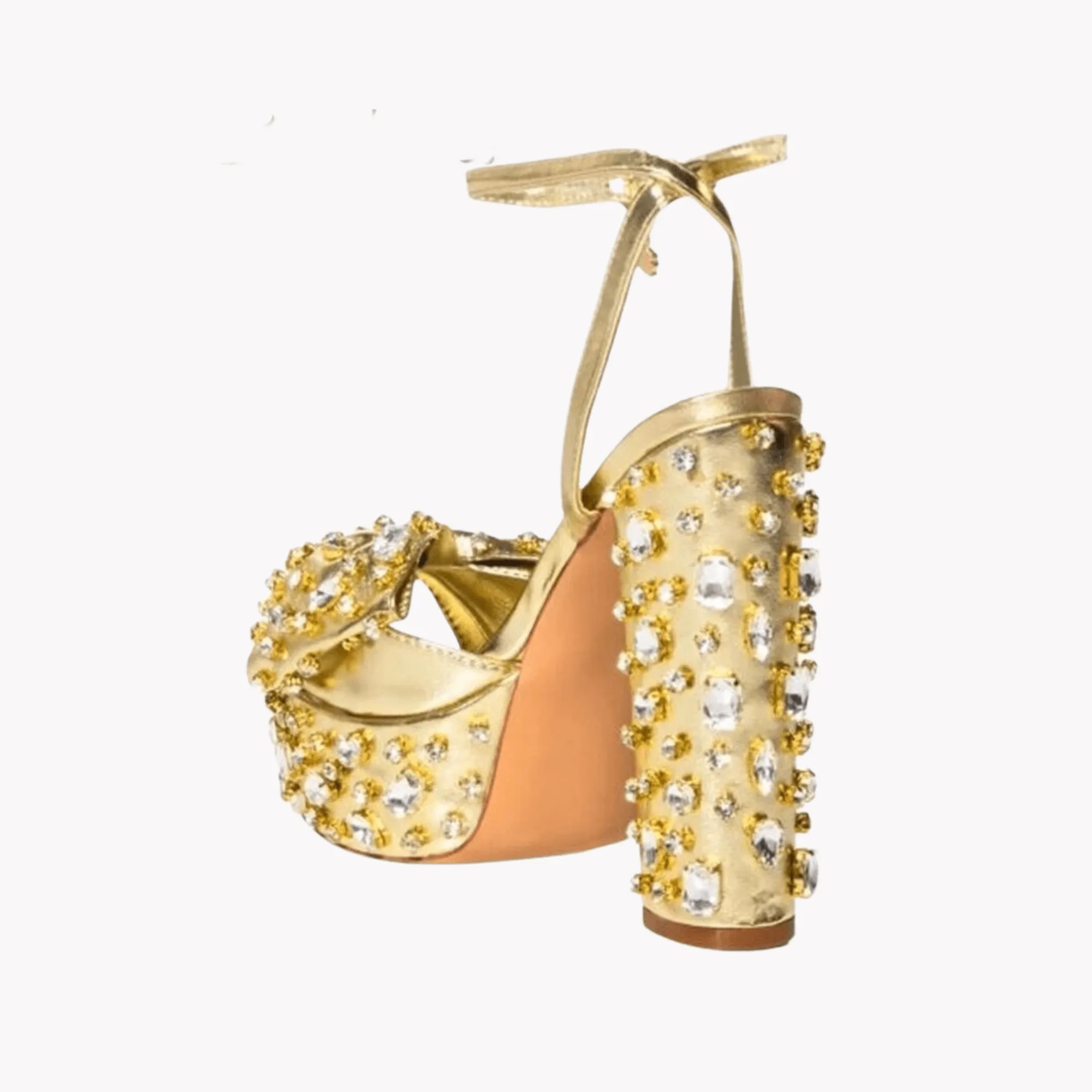 Pre Order:  Bowknot Jeweled High Heels Sandals