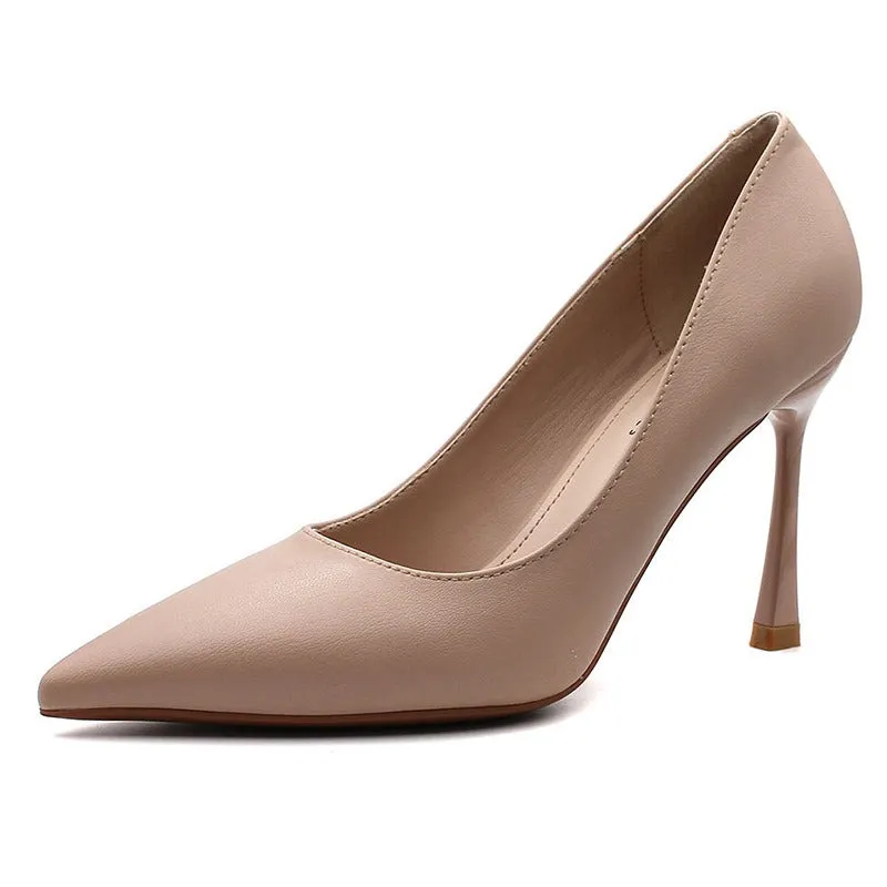 Pre Order:  Solid Pointed Toe Stiletto Pumps