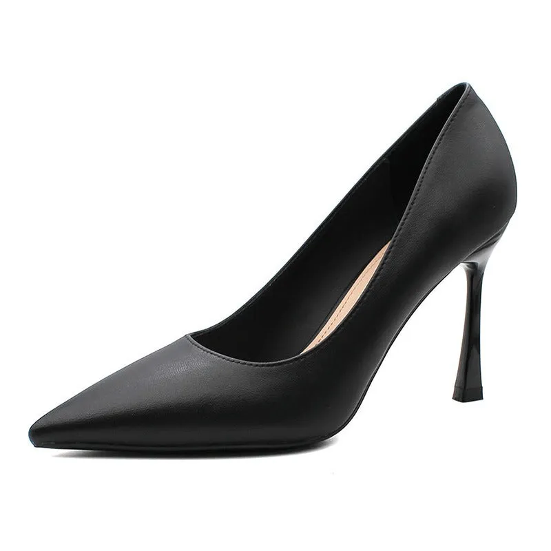 Pre Order:  Solid Pointed Toe Stiletto Pumps