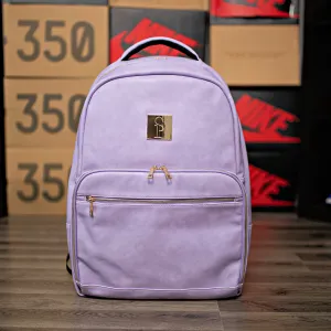 Purple Leather Commuter Bag