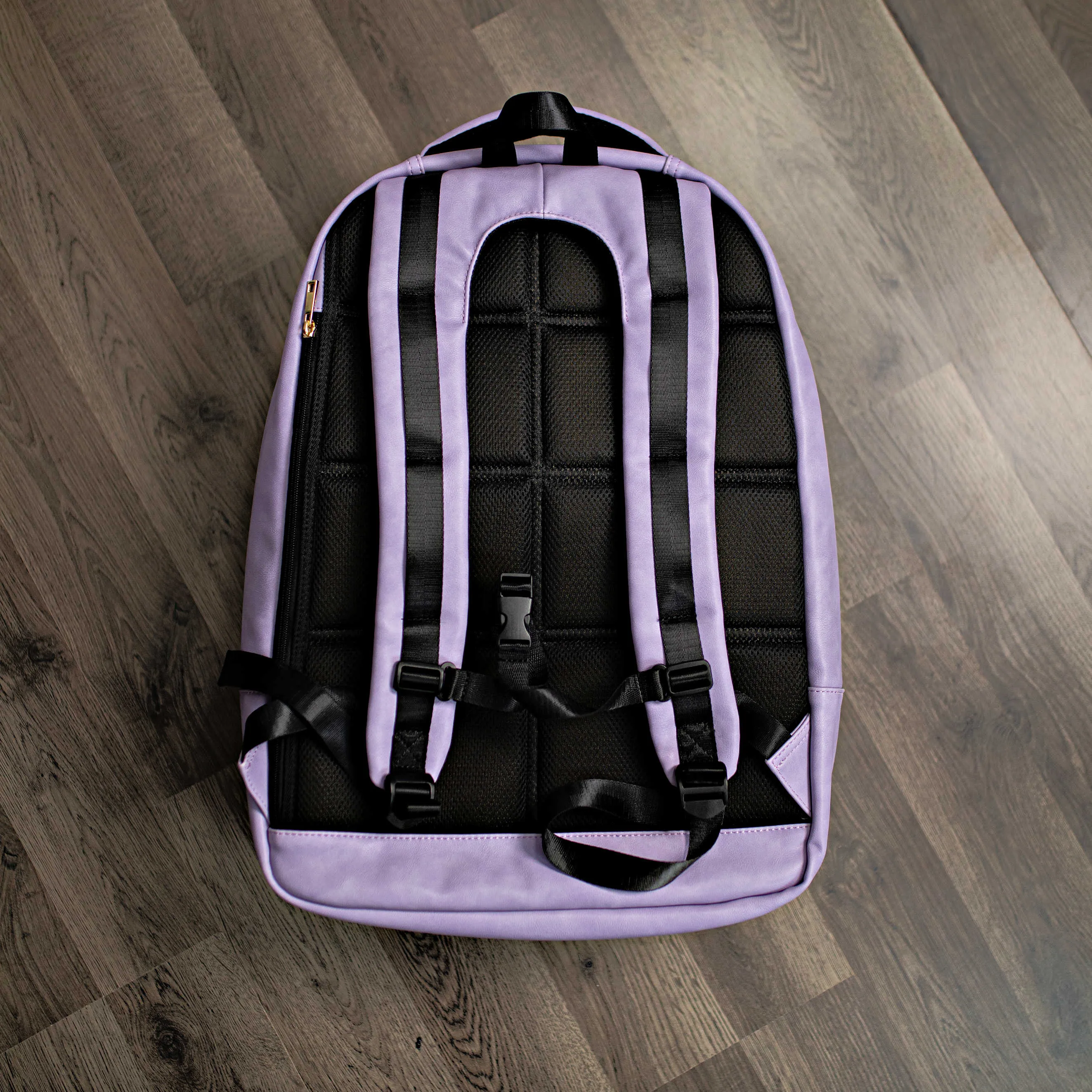 Purple Leather Commuter Bag