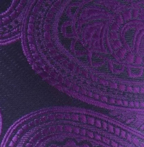 Purple Paisley Extra Long Tie - 3XL