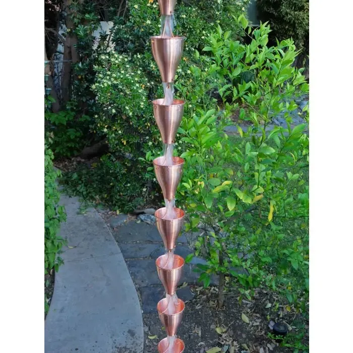 Rain Chain Copper Smooth Cups Unfinished