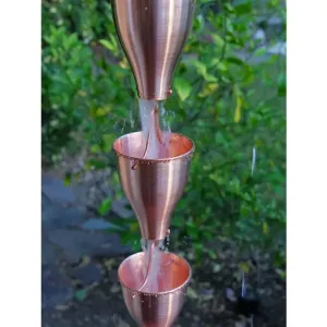 Rain Chain Copper Smooth Cups Unfinished