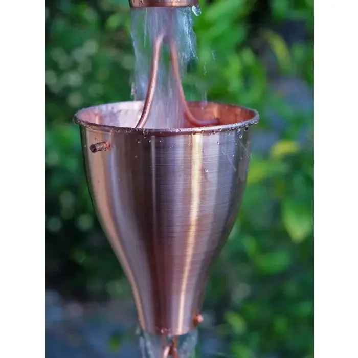 Rain Chain Copper Smooth Cups Unfinished