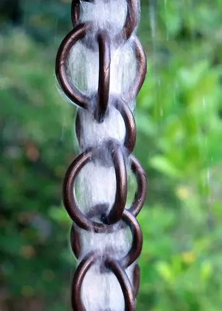 Rain Chain Double Loops - Bronze Aluminum