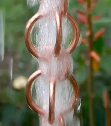 Rain Chain Double Loops - Copper