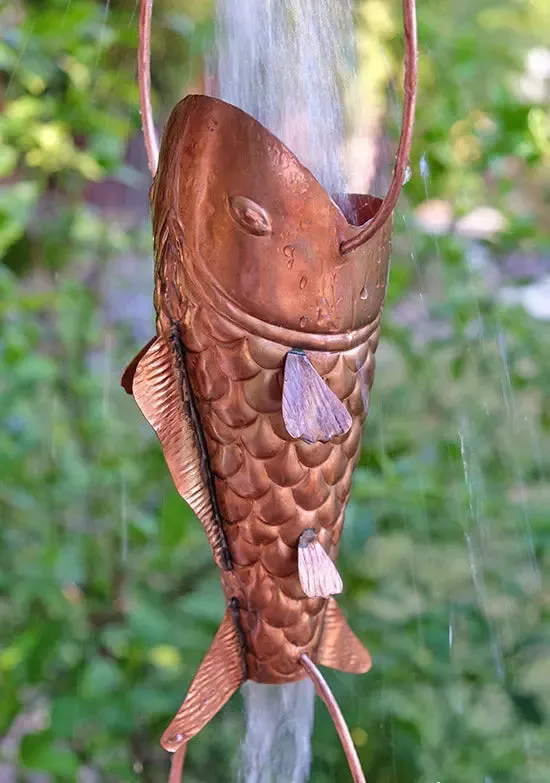 Rain Chain Fancy Koi Copper Cup