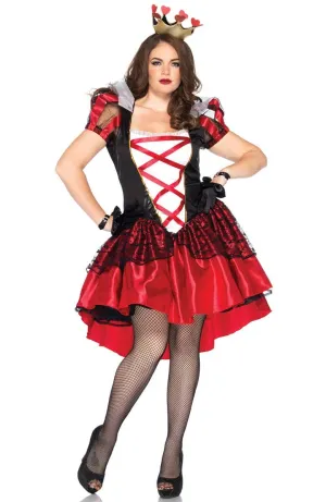 Royal Red Card Queen Womens Plus Size Costume