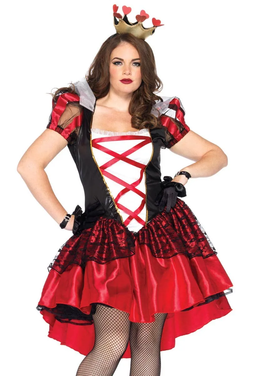 Royal Red Card Queen Womens Plus Size Costume