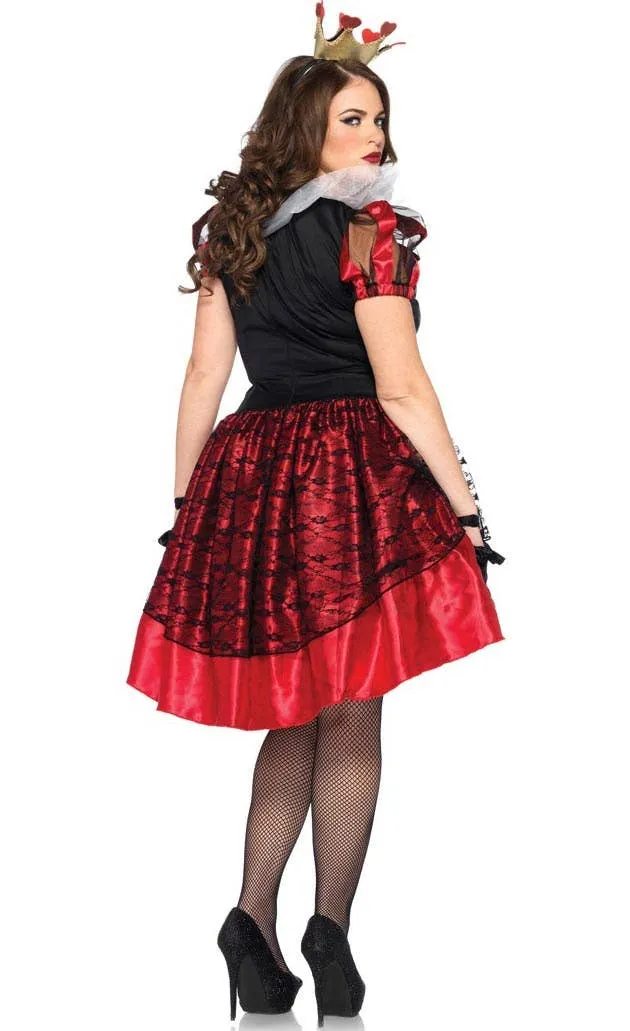 Royal Red Card Queen Womens Plus Size Costume